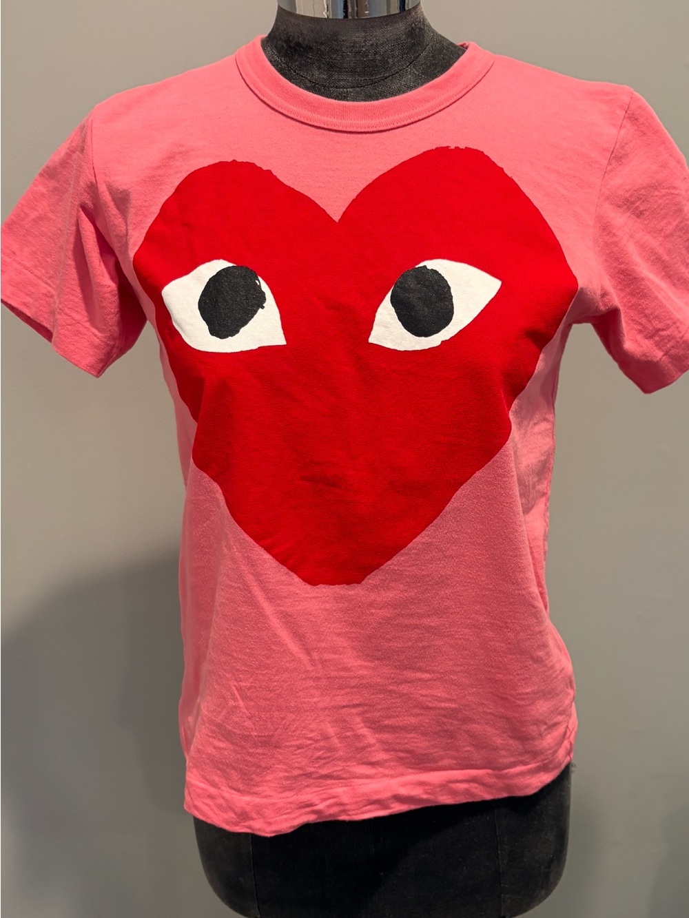 PLAY Comme des Garcons Pink Tee Size Medium New Without Tags